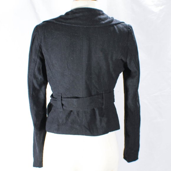 Black Moto Jacket Joan Jett Style Size Medium Edgy Punk Goth - Picture 8 of 10